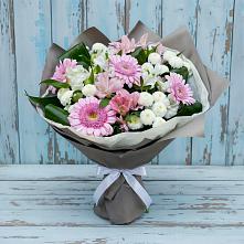 Букет цветов из:  Герберы, Альстромерии и Хризантемы #REPLACE_PRED# Шлиссельбурге