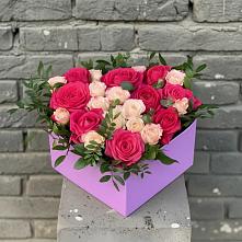 Цветочная композиция из Розы в коробке в Шлиссельбурге