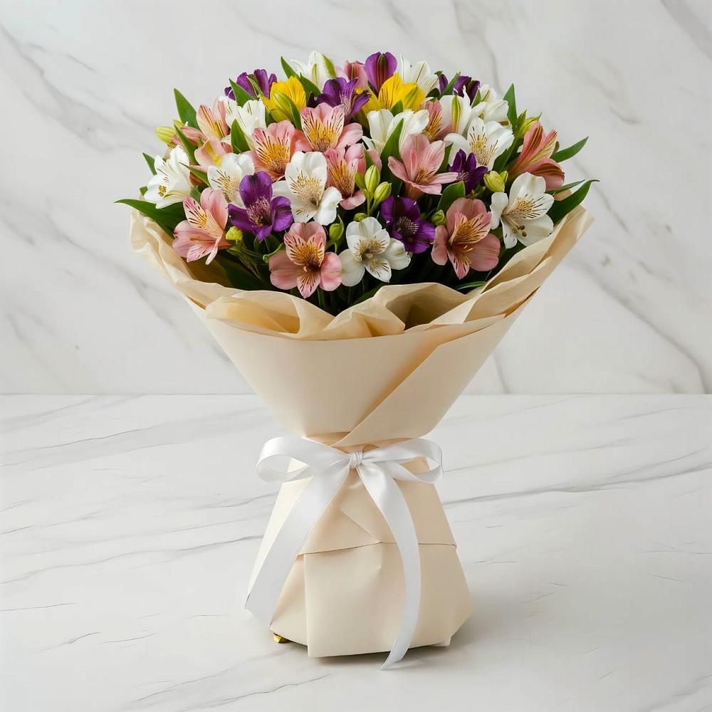 Букет цветов из: Альстромерии в Шлиссельбурге