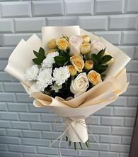 Букет цветов из:  Розы и Хризантемы в Шлиссельбурге