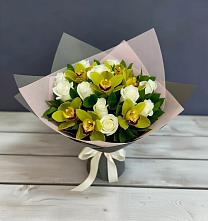 Букет цветов из:  Орхидеи и Розы #REPLACE_PRED# Шлиссельбурге