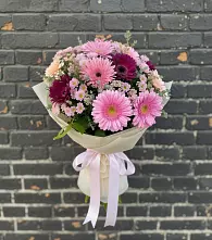 Букет цветов из:  Герберы и Хризантемы #REPLACE_PRED# Шлиссельбурге