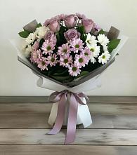 Букет цветов из:  Хризантемы и Розы в Шлиссельбурге