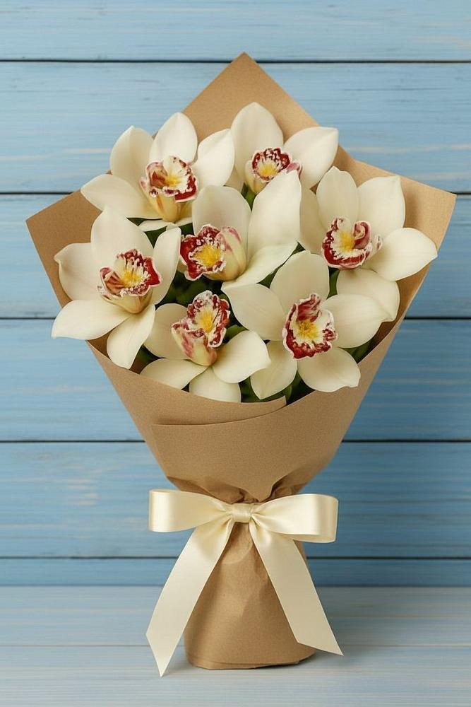 Букет цветов из: Орхидеи и Розы в Шлиссельбурге